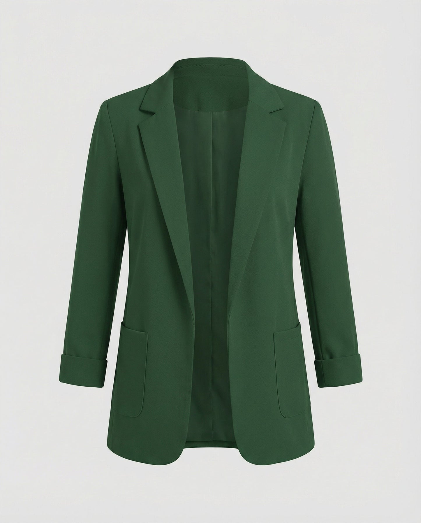 slim-fit blazer with tailored structured design and classic button front