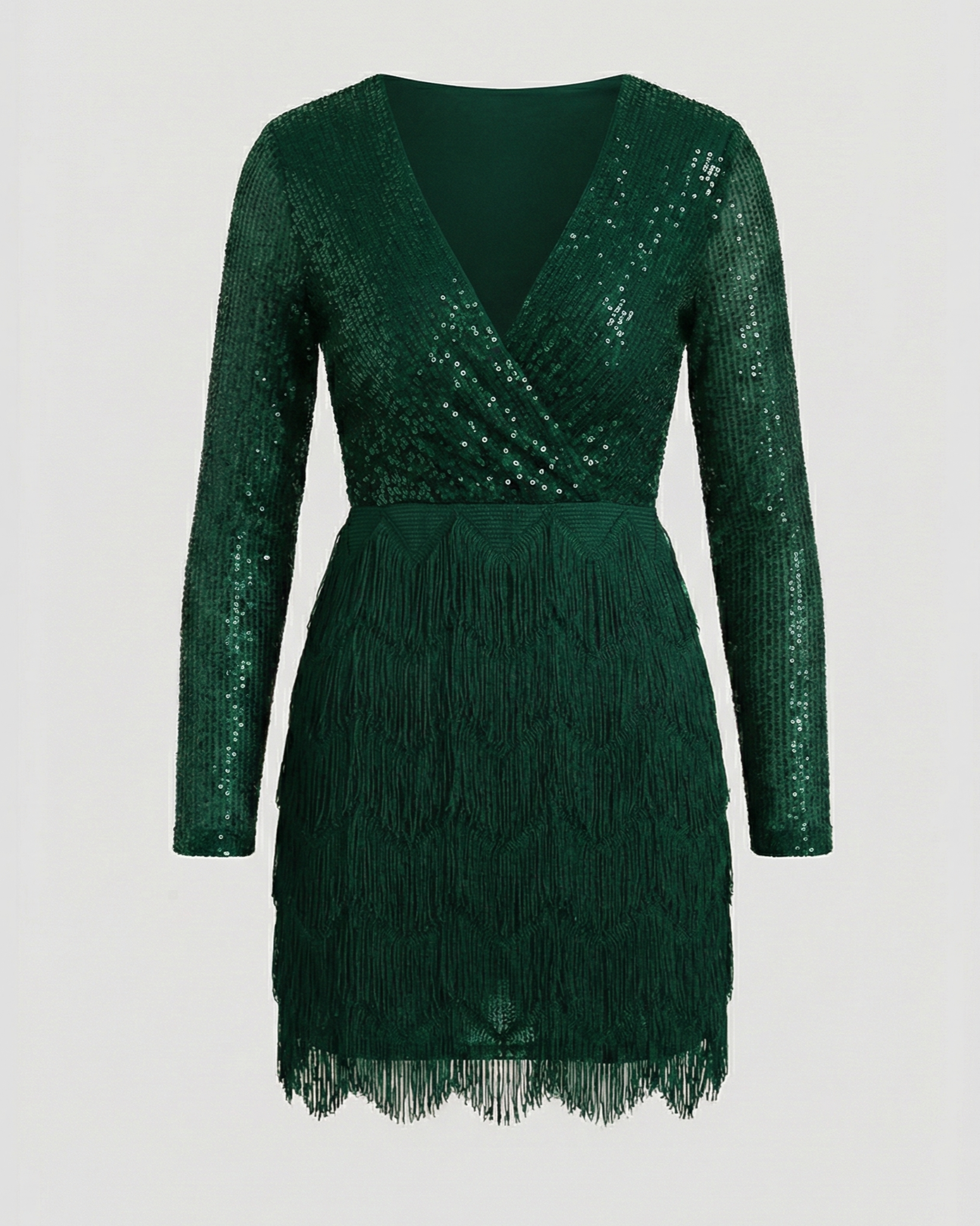 sparkling patchwork party dress with sequin detailing and flowing silhouette