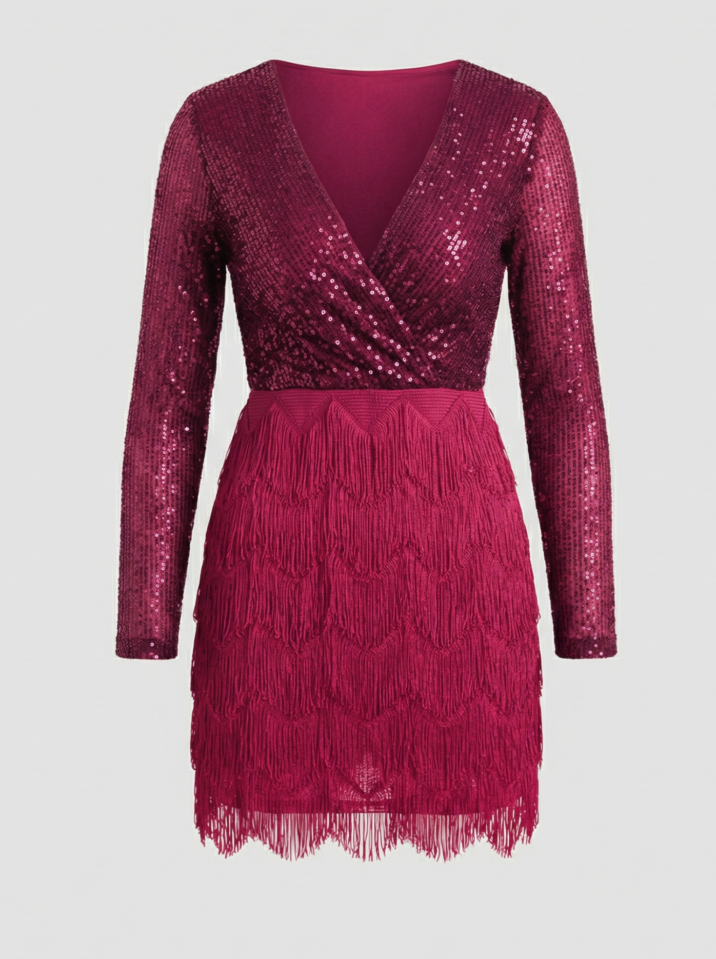 sparkling patchwork party dress with sequin detailing and flowing silhouette