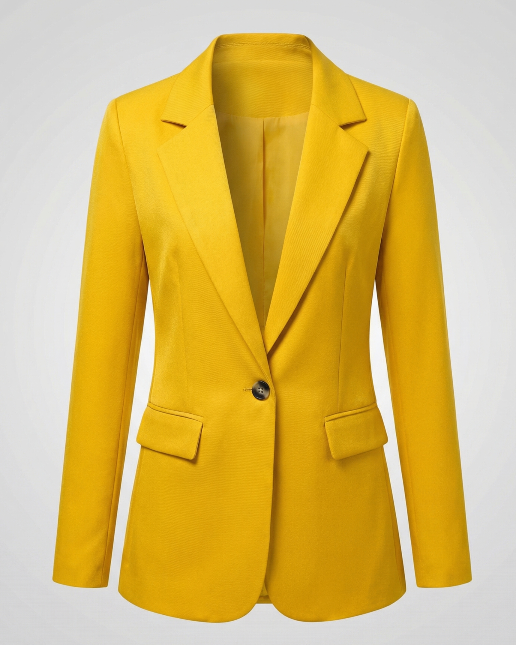 elegant blazer with tailored timeless fit and extended length