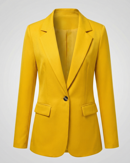 elegant blazer with tailored timeless fit and extended length