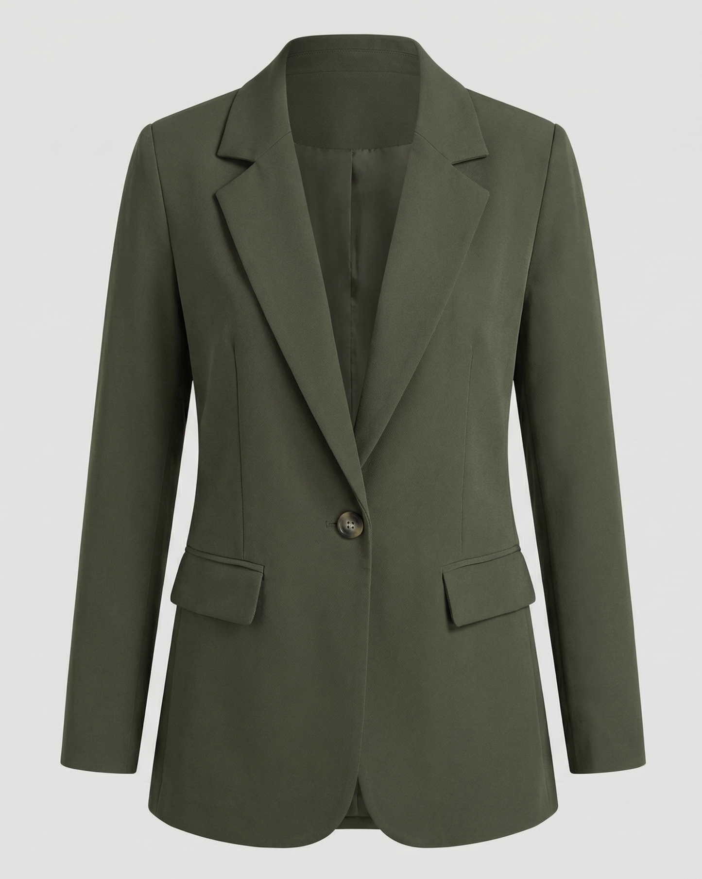 elegant blazer with tailored timeless fit and extended length