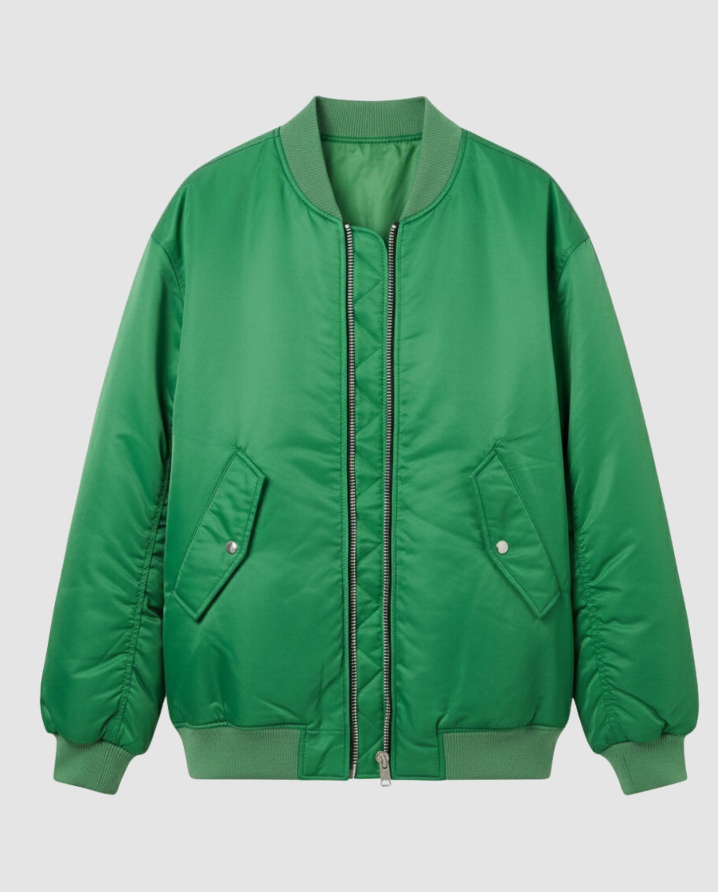 oversized bomber jacket with relaxed streetwear fit