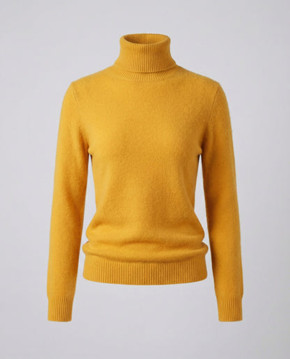 turtleneck sweater with soft knit texture and warm comfort fit