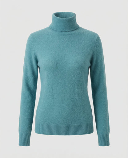 turtleneck sweater with soft knit texture and warm comfort fit