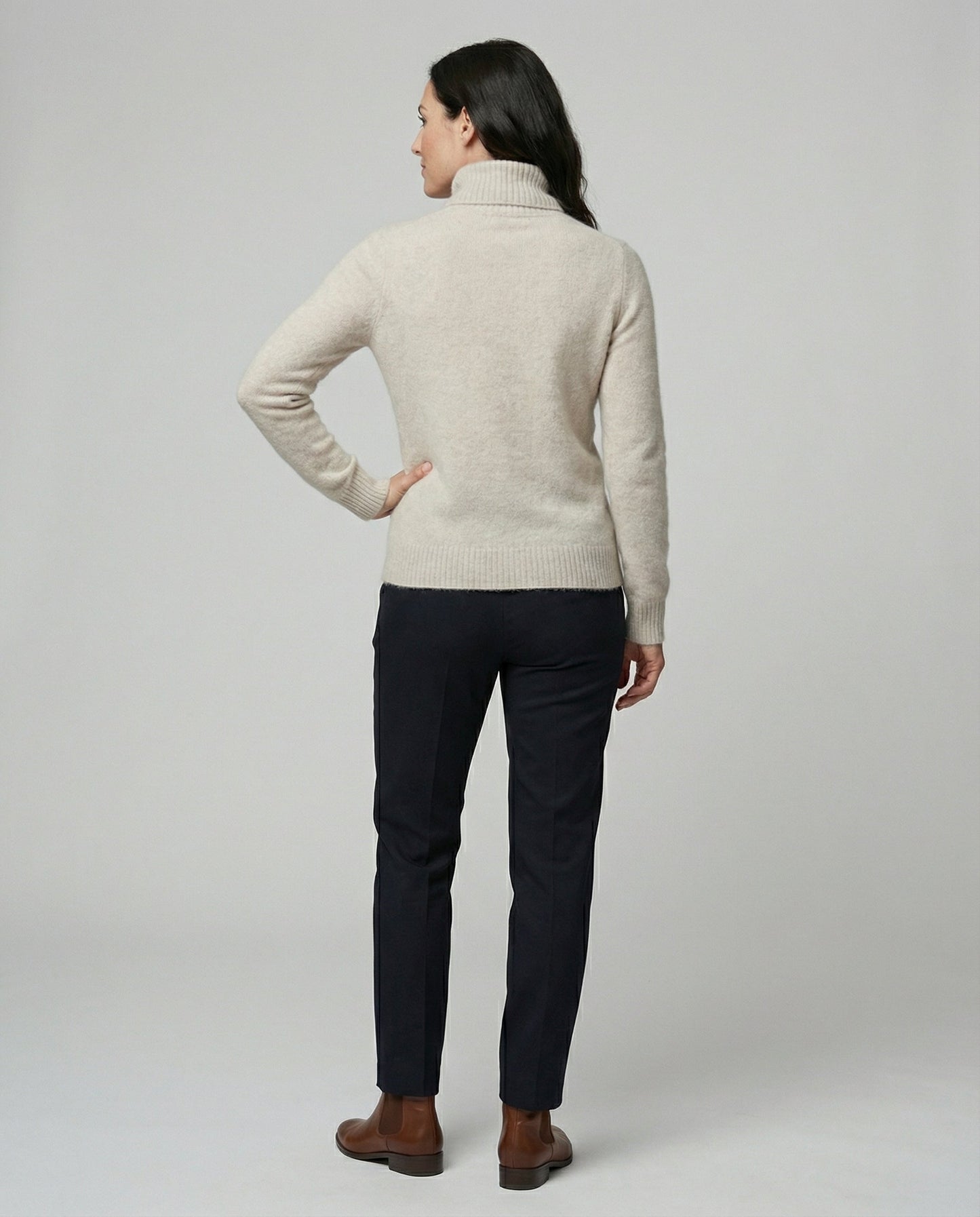 turtleneck sweater with soft knit texture and warm comfort fit