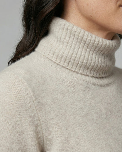 turtleneck sweater with soft knit texture and warm comfort fit