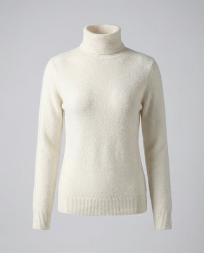 turtleneck sweater with soft knit texture and warm comfort fit