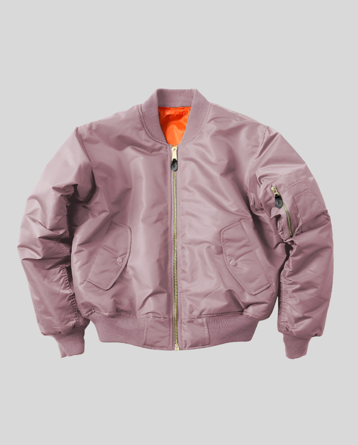 classic bomber jacket with ribbed trims and hip-length casual fit