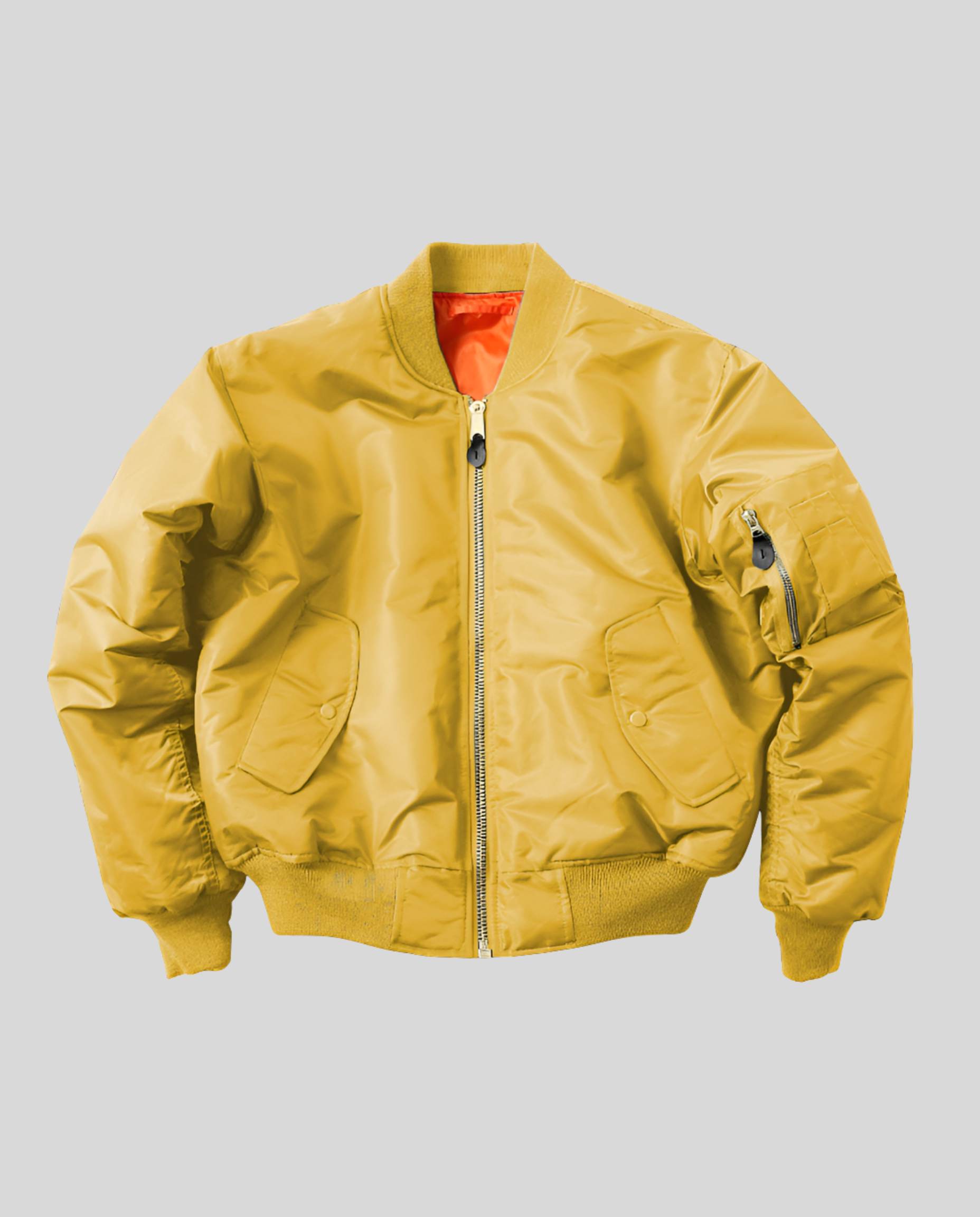 classic bomber jacket with ribbed trims and hip-length casual fit