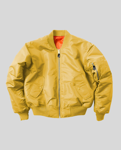 classic bomber jacket with ribbed trims and hip-length casual fit