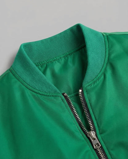 oversized bomber jacket with relaxed streetwear fit