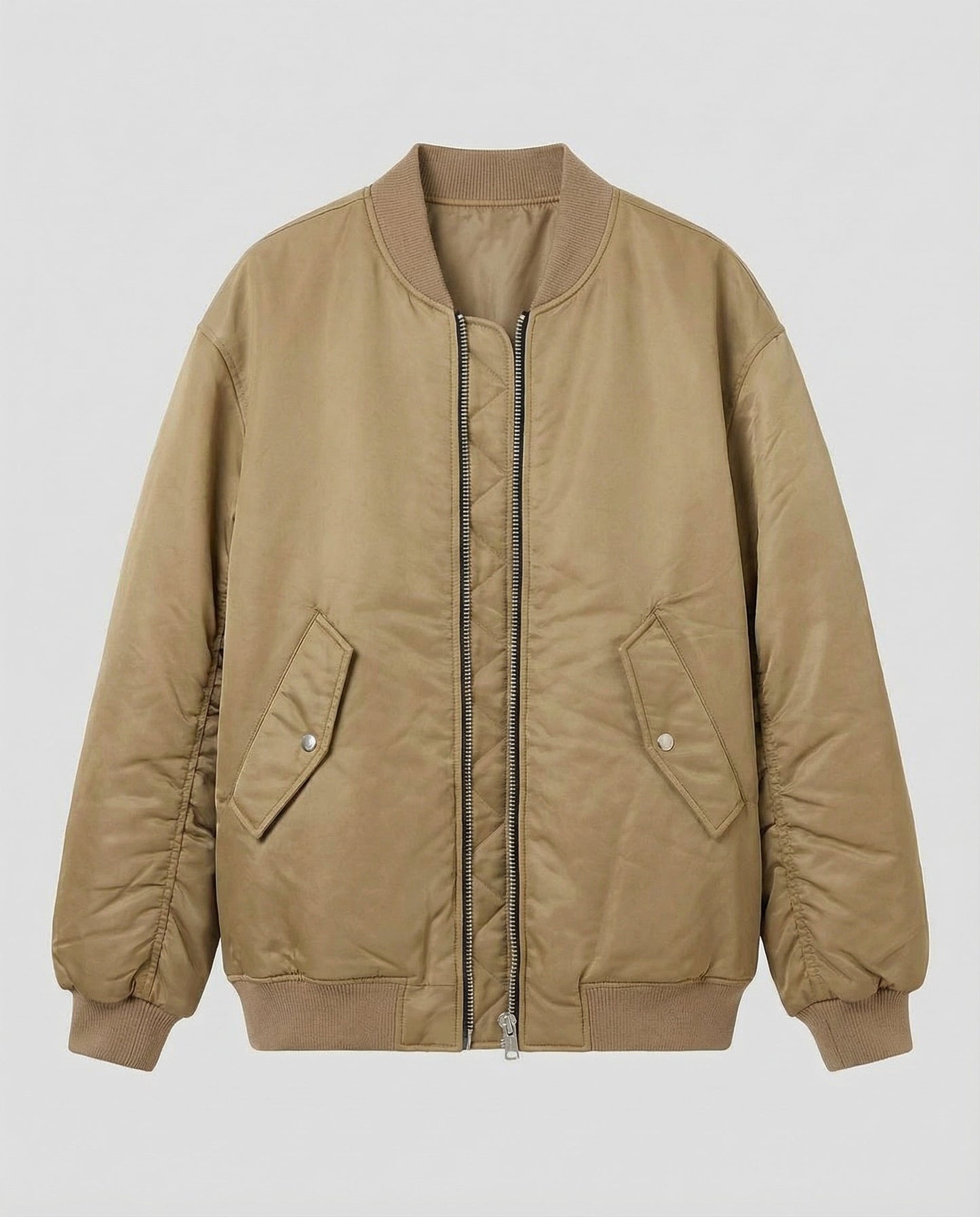 oversized bomber jacket with relaxed streetwear fit