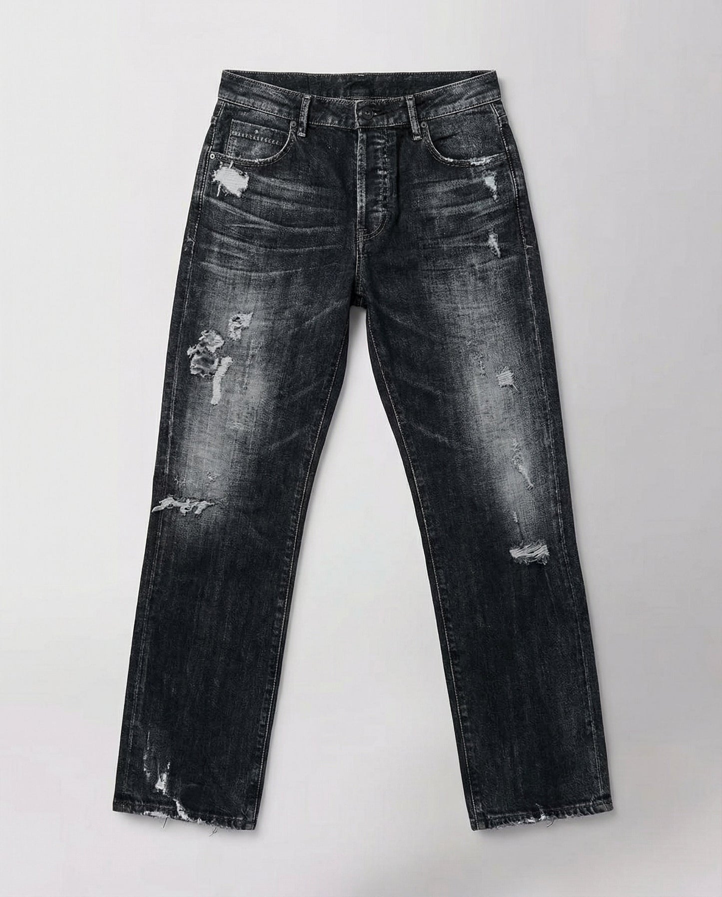 relaxed fit jeans with straight-leg cut and casual streetwear style