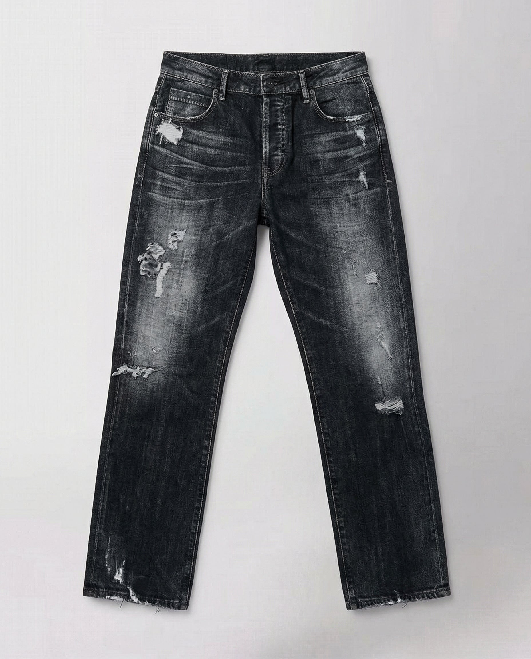 relaxed fit jeans with straight-leg cut and casual streetwear style
