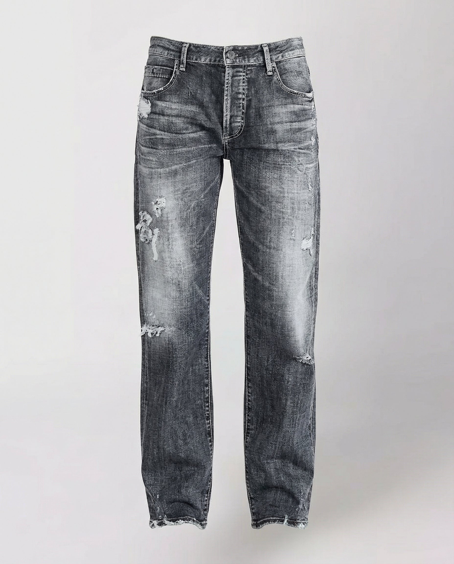 relaxed fit jeans with straight-leg cut and casual streetwear style