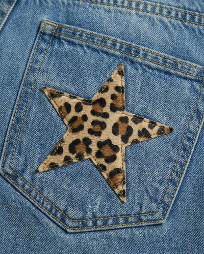 retro leopard boyfriend jeans with relaxed vintage fit