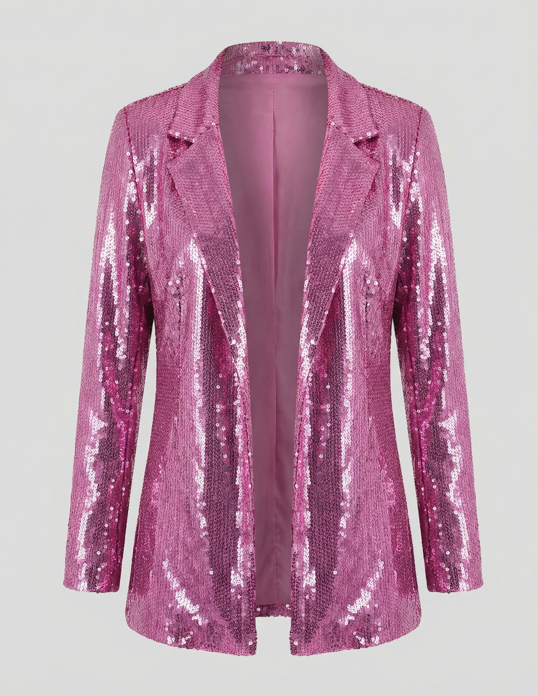 sequin lapel blazer with glamorous statement design and structured fit