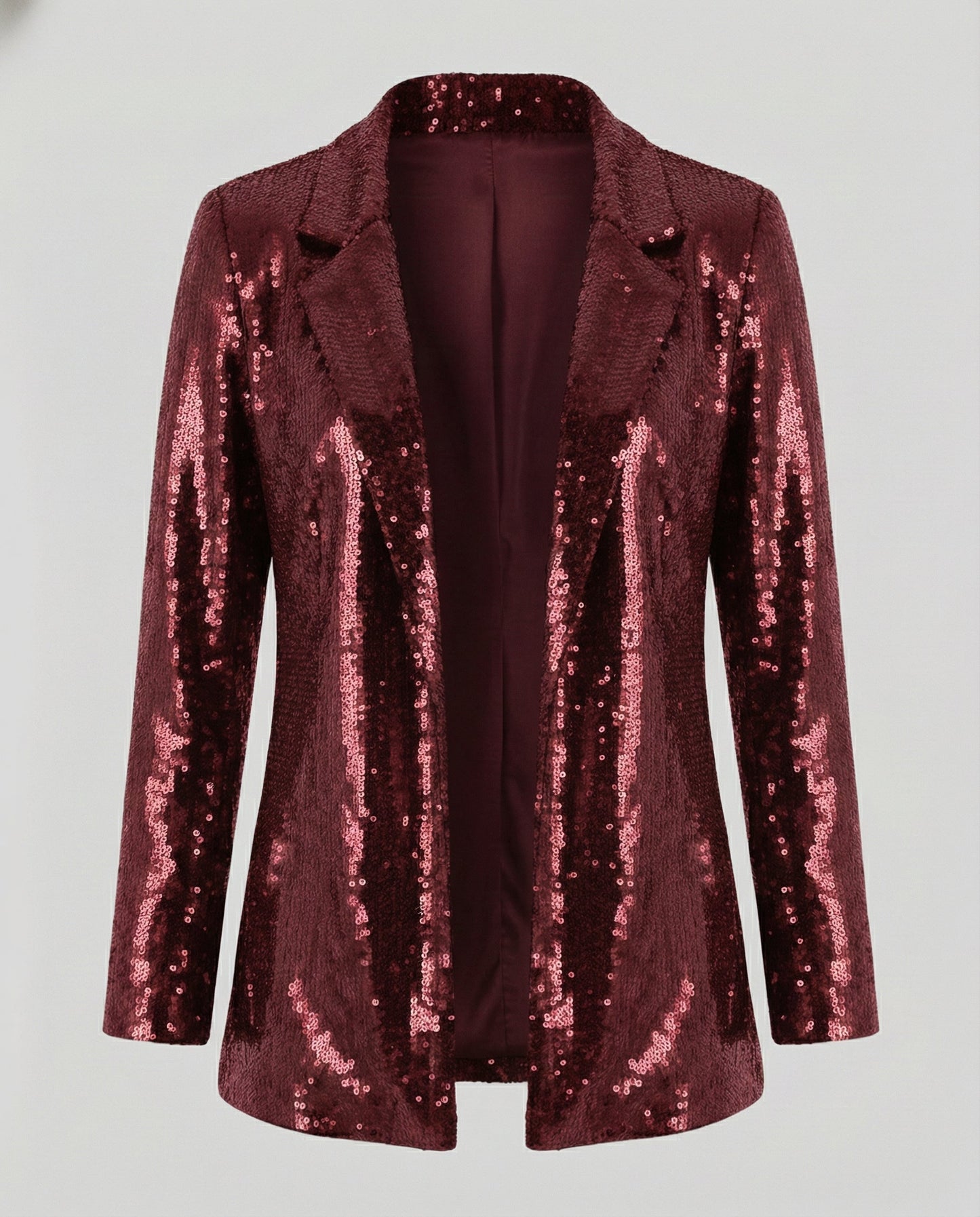 sequin lapel blazer with glamorous statement design and structured fit