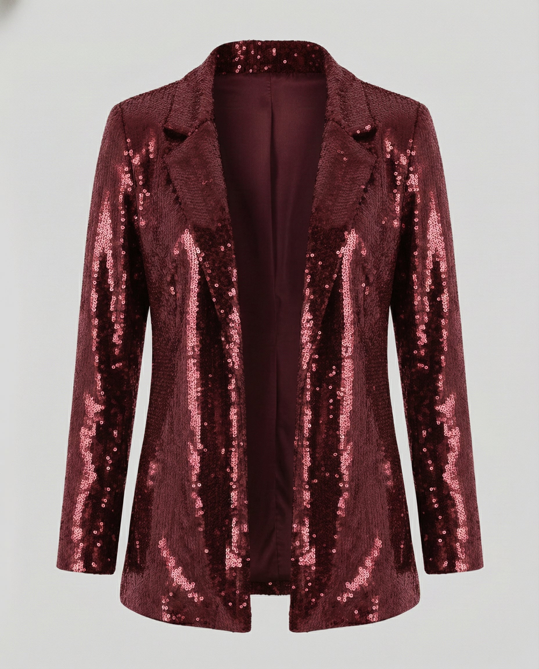 sequin lapel blazer with glamorous statement design and structured fit