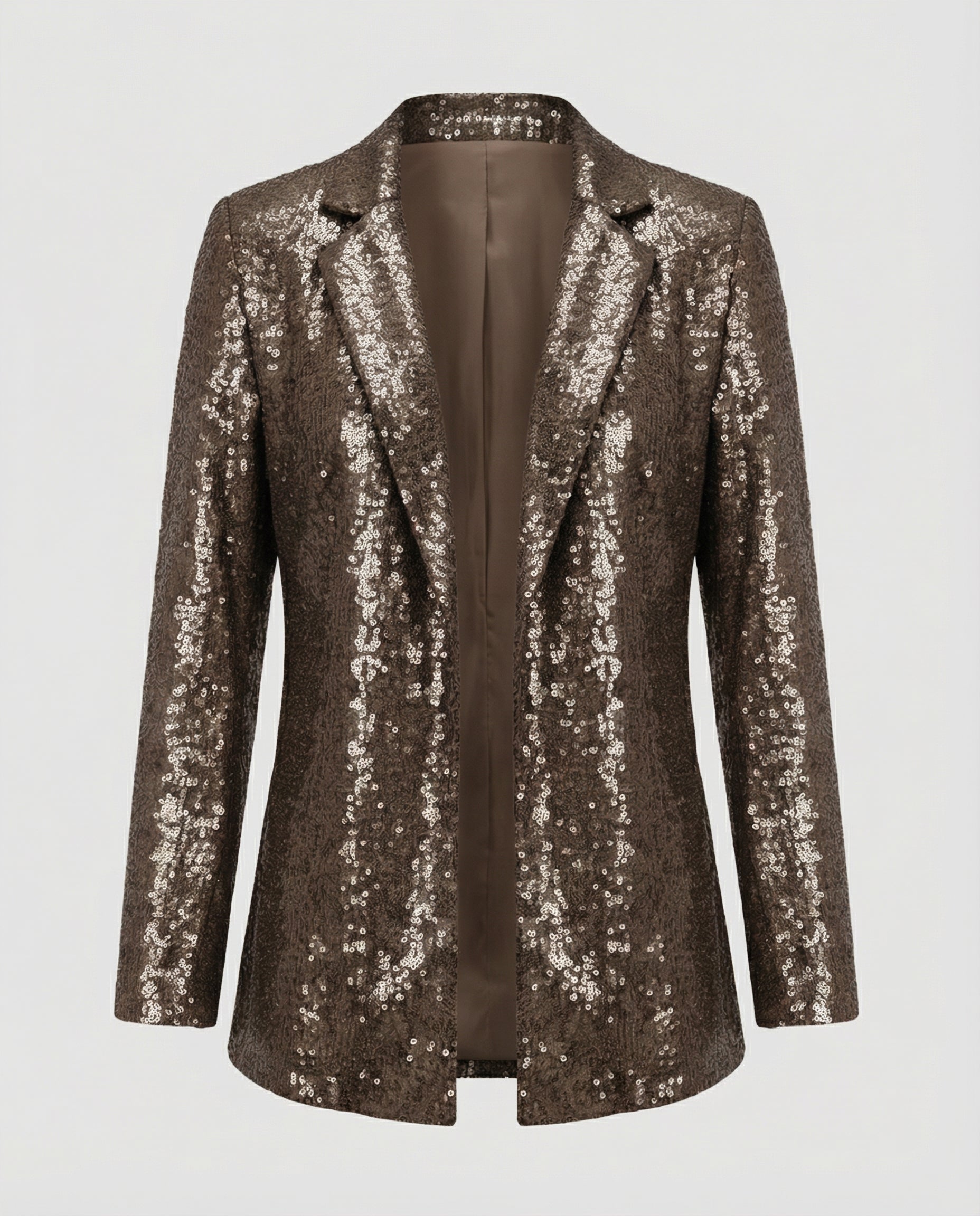 sequin lapel blazer with glamorous statement design and structured fit