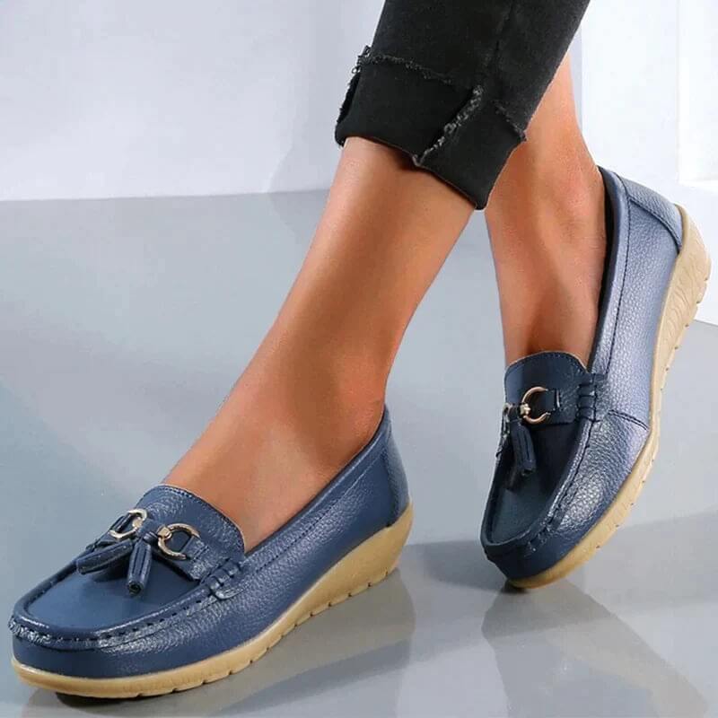 Orthopedic leather half shoes Eva