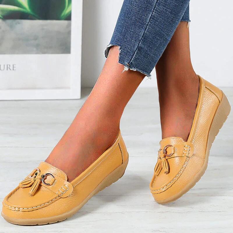 Orthopedic leather half shoes Eva