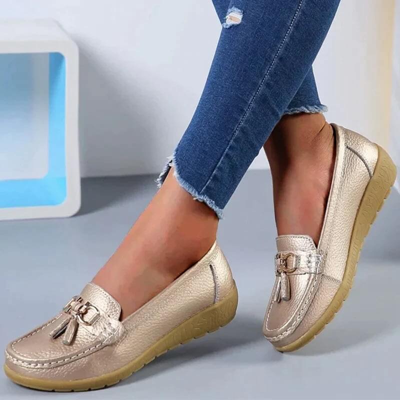 Orthopedic leather half shoes Eva