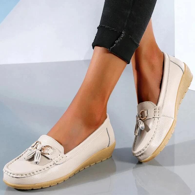 Orthopedic leather half shoes Eva