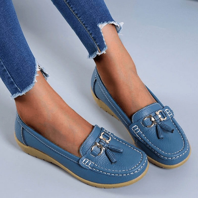 Orthopedic leather half shoes Eva