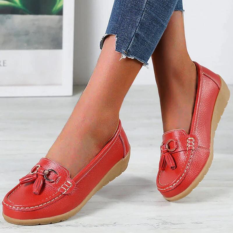 Orthopedic leather half shoes Eva