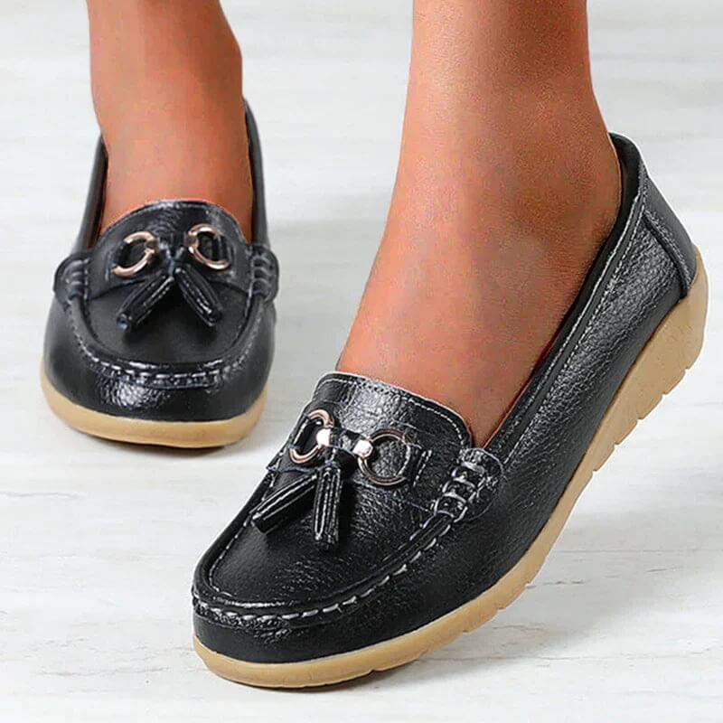 Orthopedic leather half shoes Eva