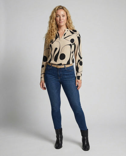 Chibona | Women’s Elegant Comfort Blouse | Soft Relaxed Fit