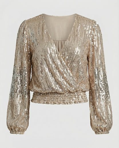 glamorous blouse with refined elegant fit and soft drape