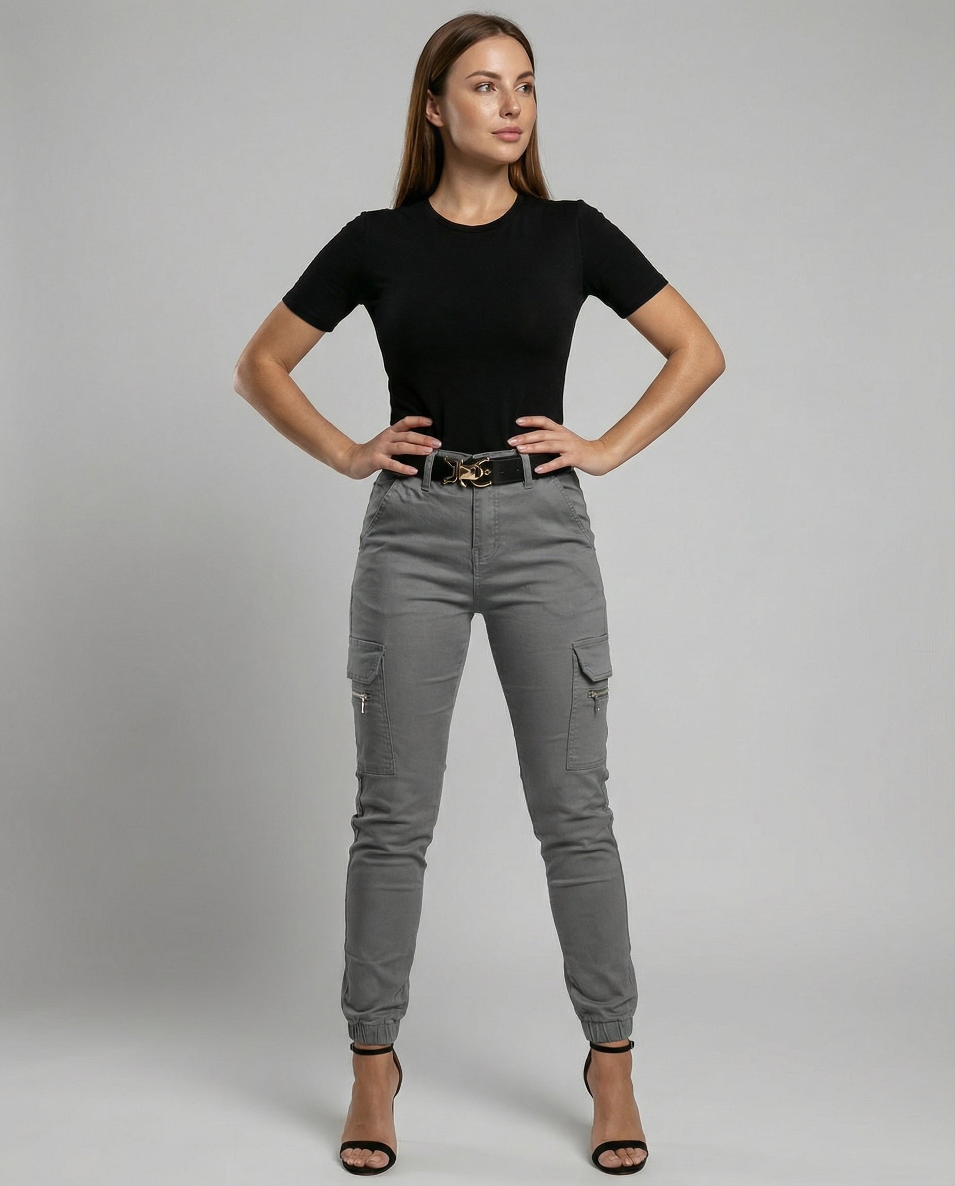 cargo jeans with utility pockets and relaxed comfortable fit