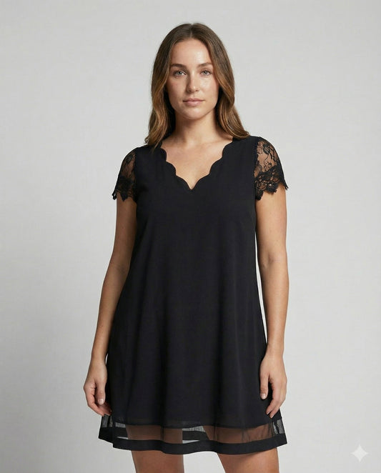 elegant detail dress with refined structured fit and tailored silhouette