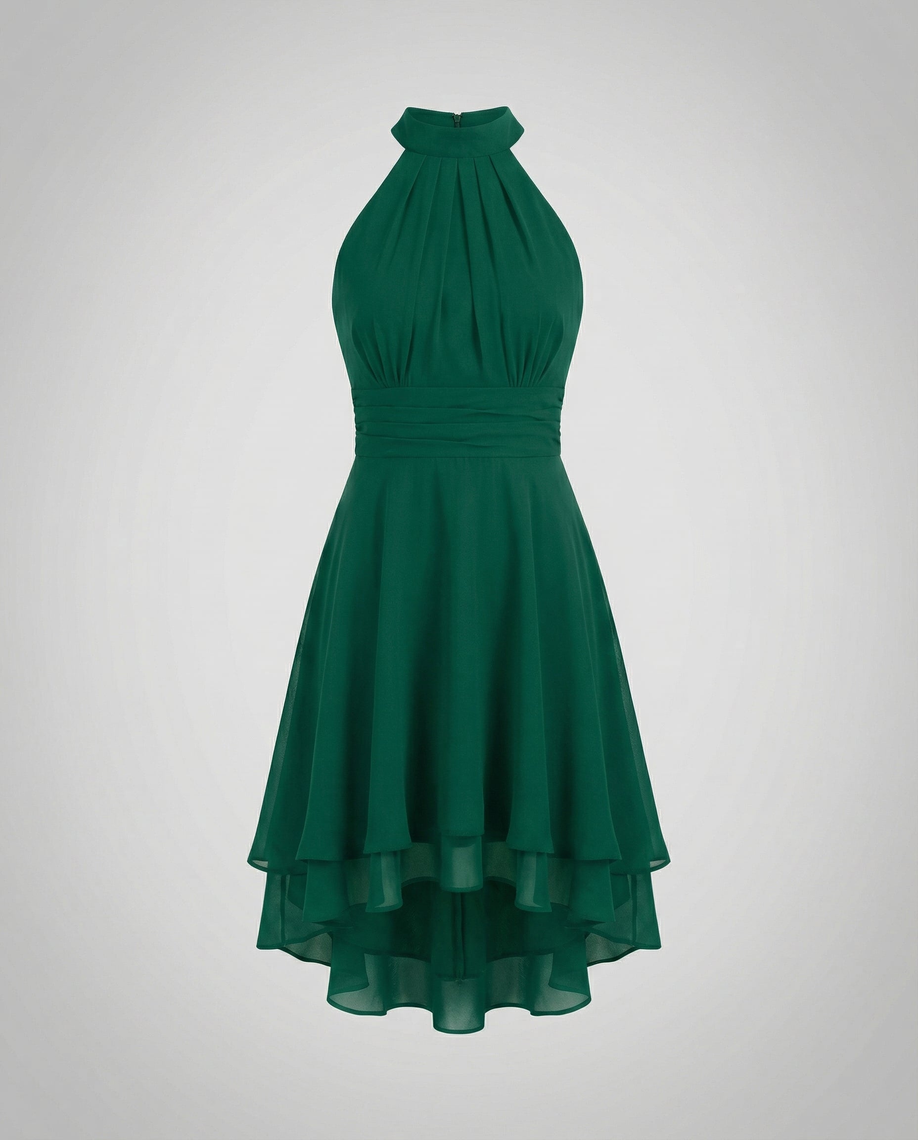 ruffle summer dress with light flowing silhouette and feminine detailing