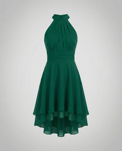 ruffle summer dress with light flowing silhouette and feminine detailing