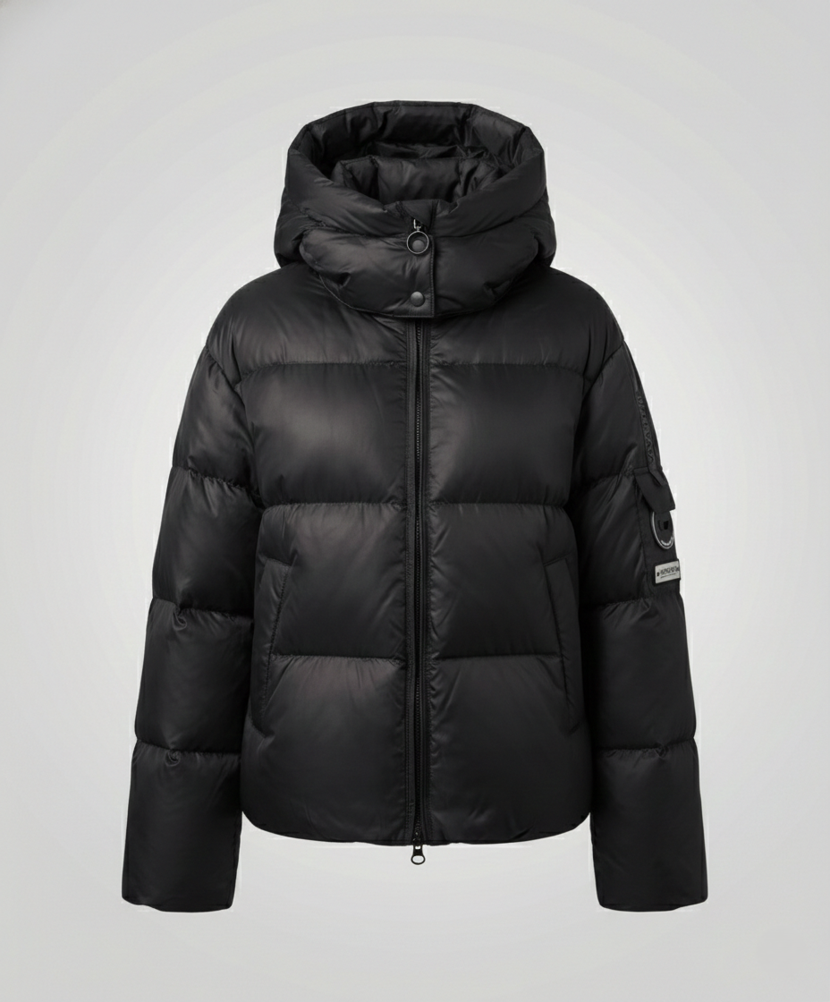 lightweight feather down jacket with insulated design and high neckline