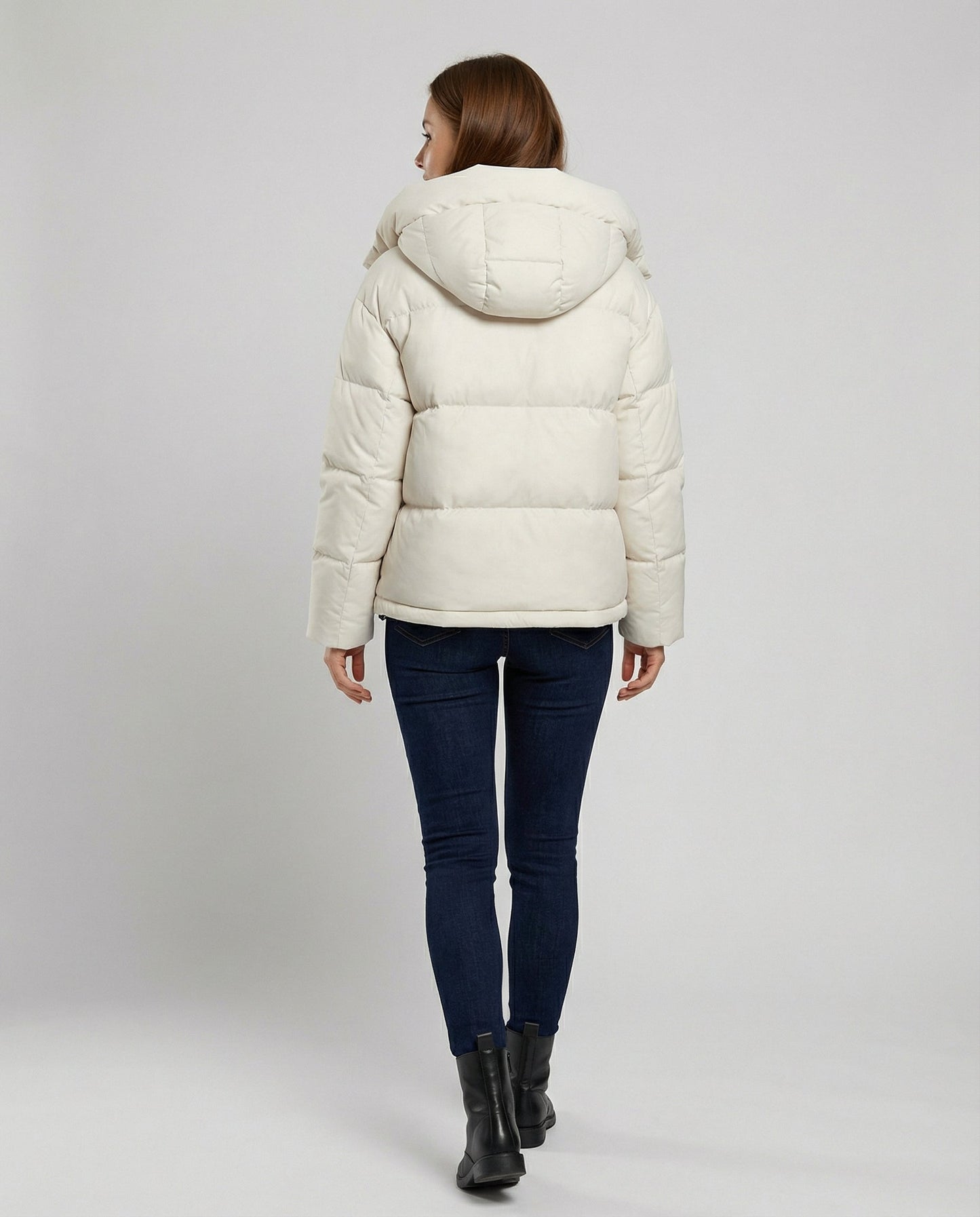 lightweight feather down jacket with insulated design and high neckline