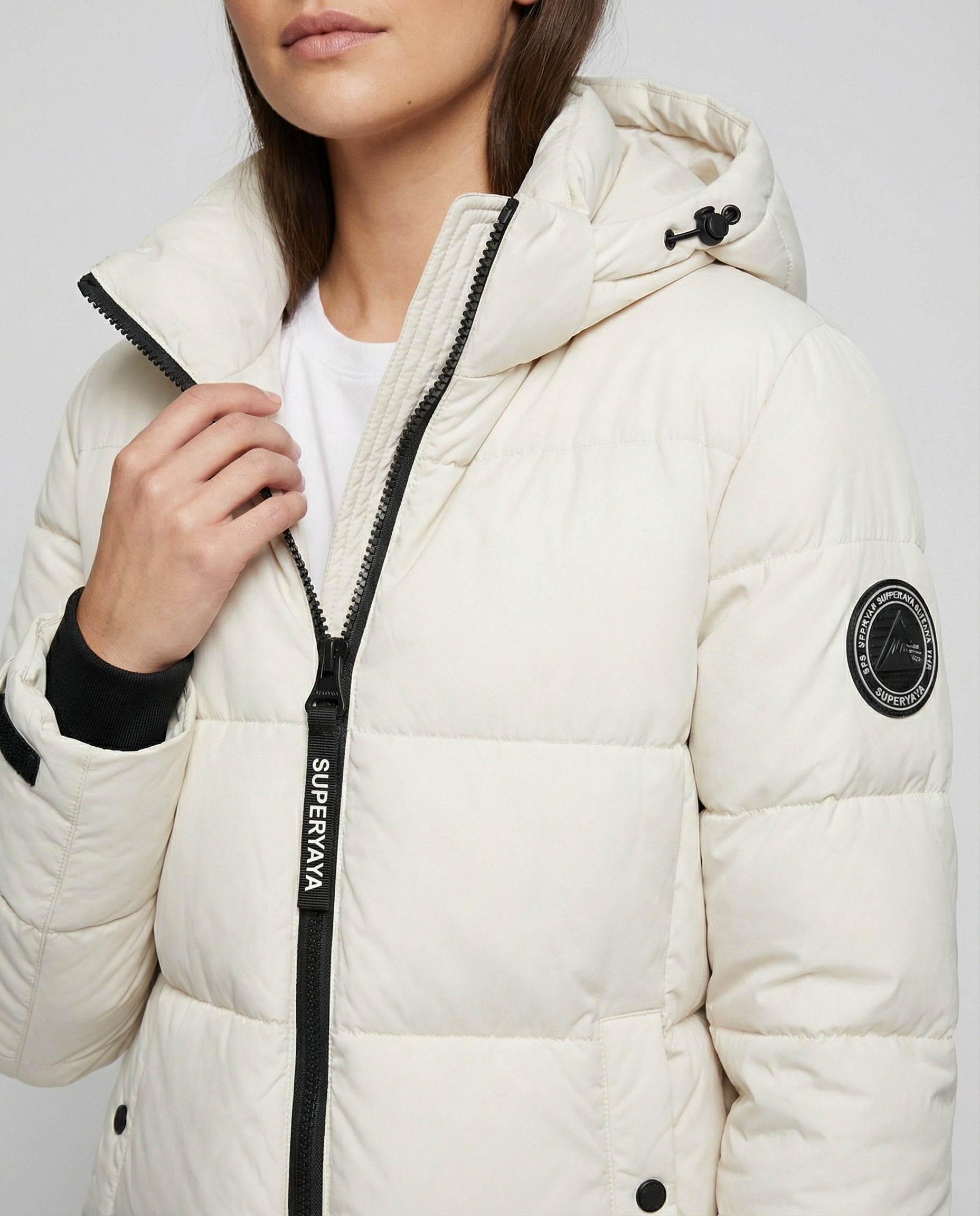 lightweight feather down jacket with insulated design and high neckline