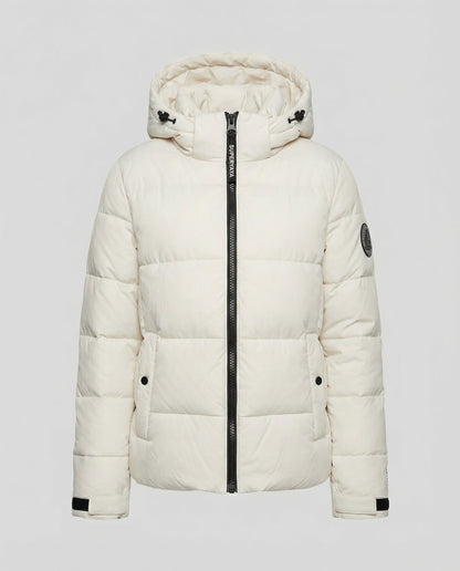 lightweight feather down jacket with insulated design and high neckline