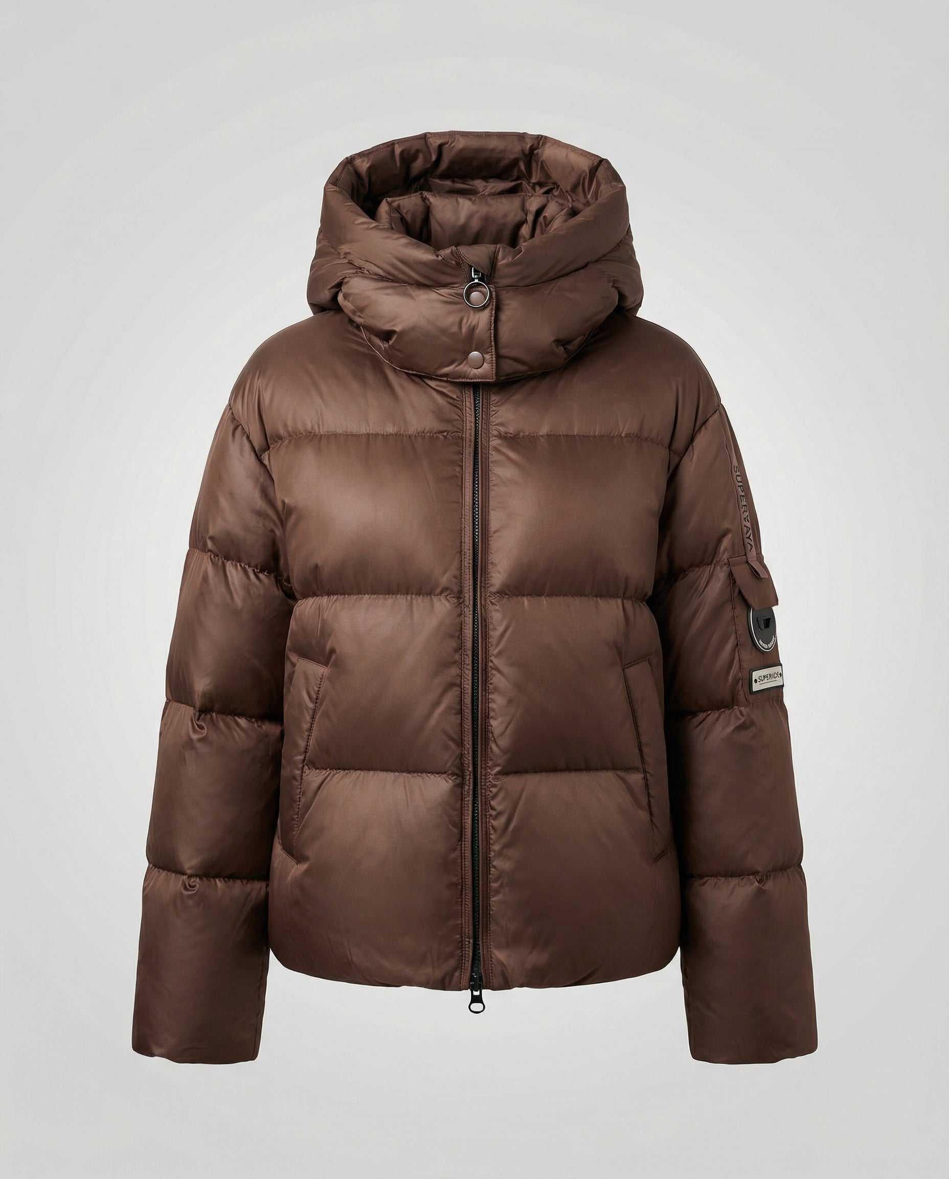 lightweight feather down jacket with insulated design and high neckline