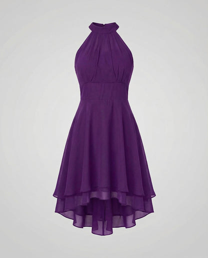 ruffle summer dress with light flowing silhouette and feminine detailing