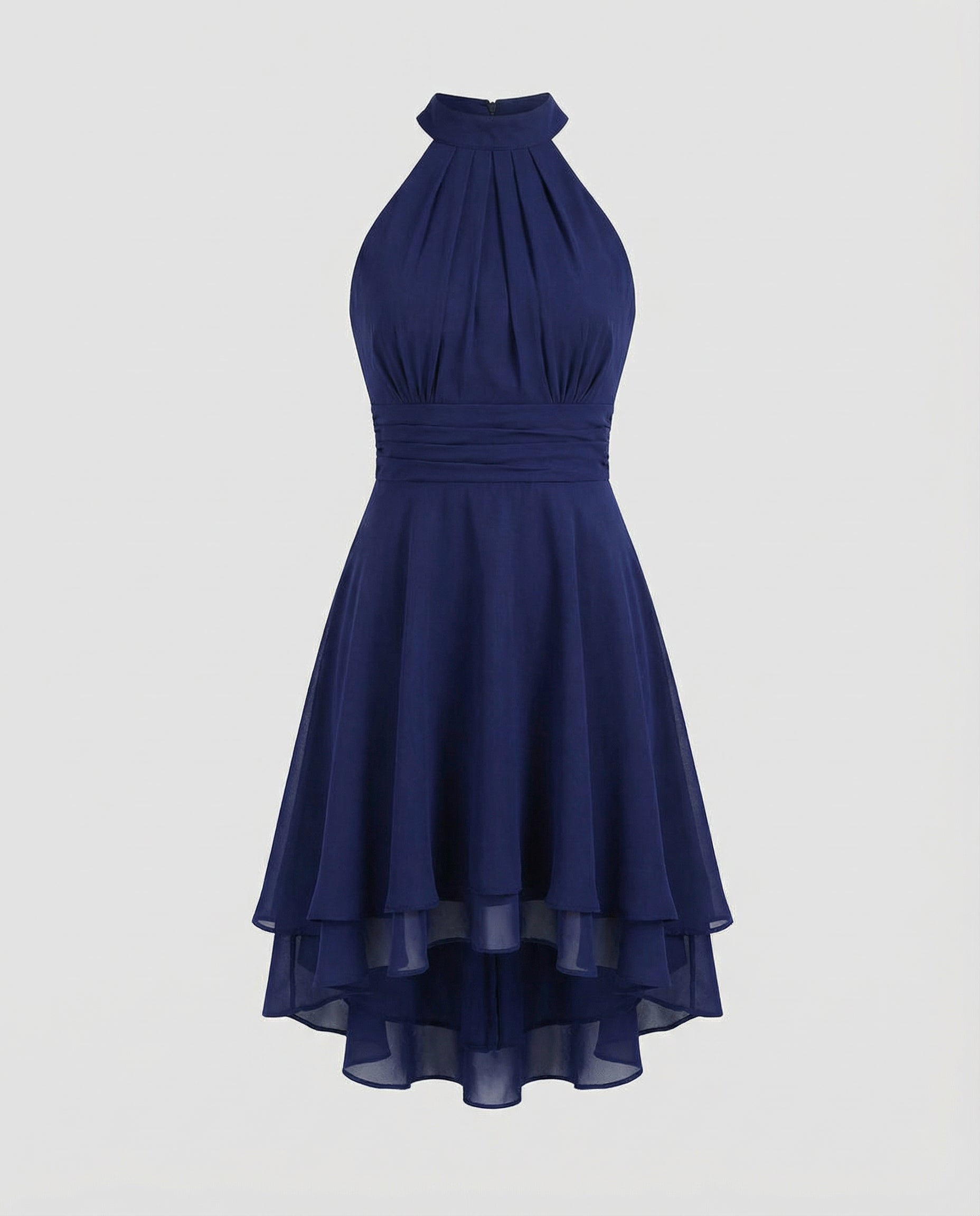 ruffle summer dress with light flowing silhouette and feminine detailing