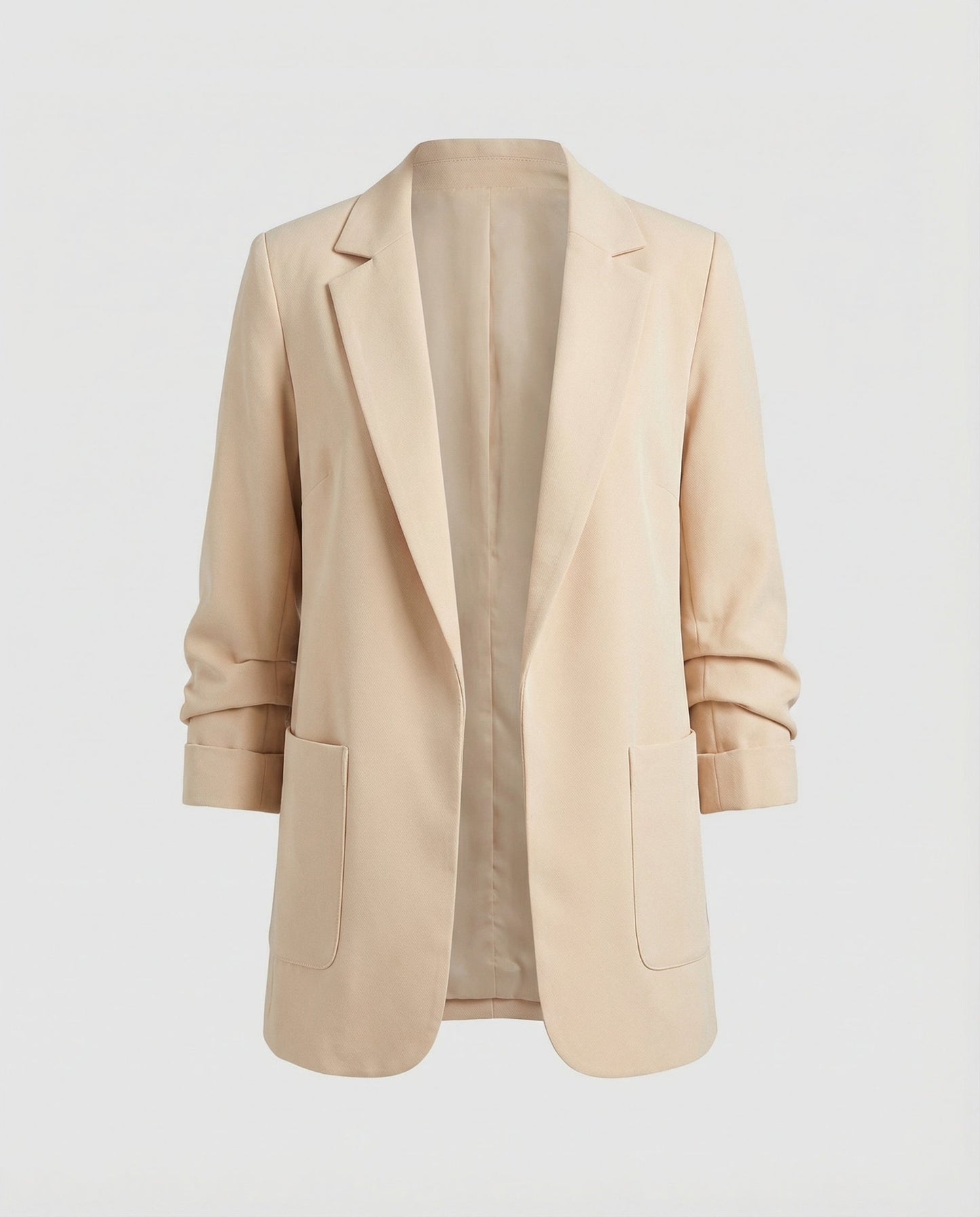 slim-fit blazer with tailored structured design and classic button front