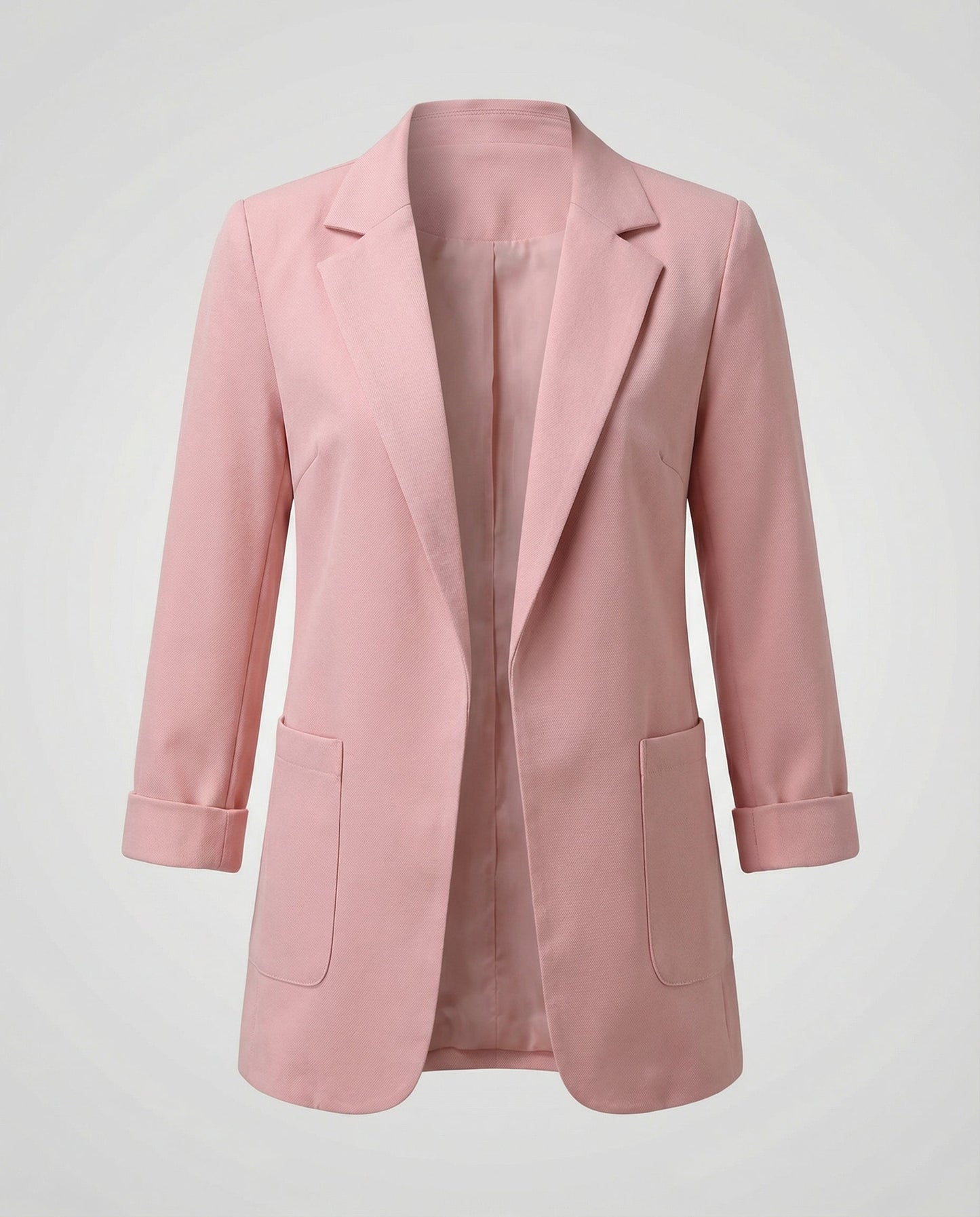 fitted elegant blazer with open-front design and tailored silhouette