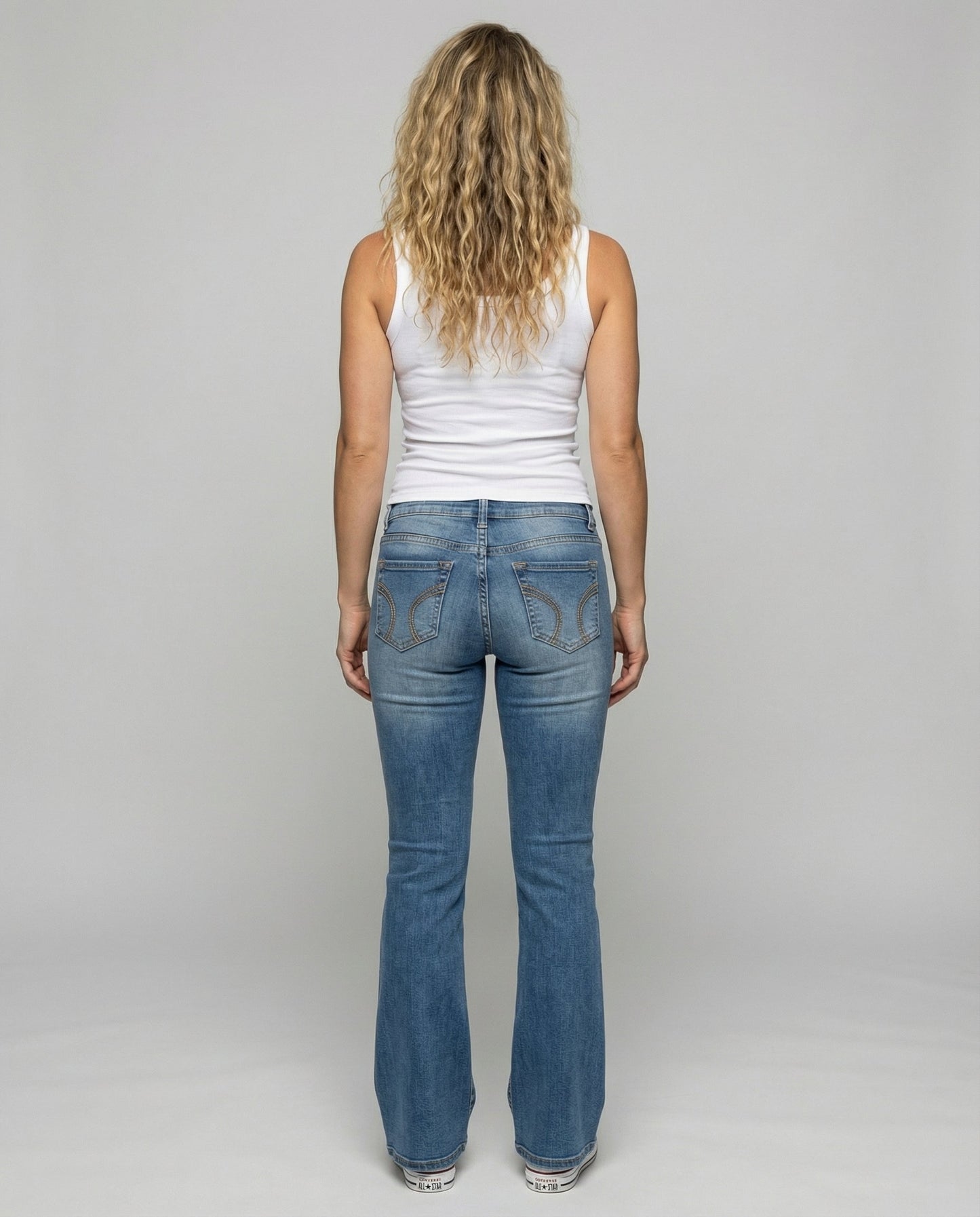 flared jeans with relaxed fit and vintage-inspired silhouette