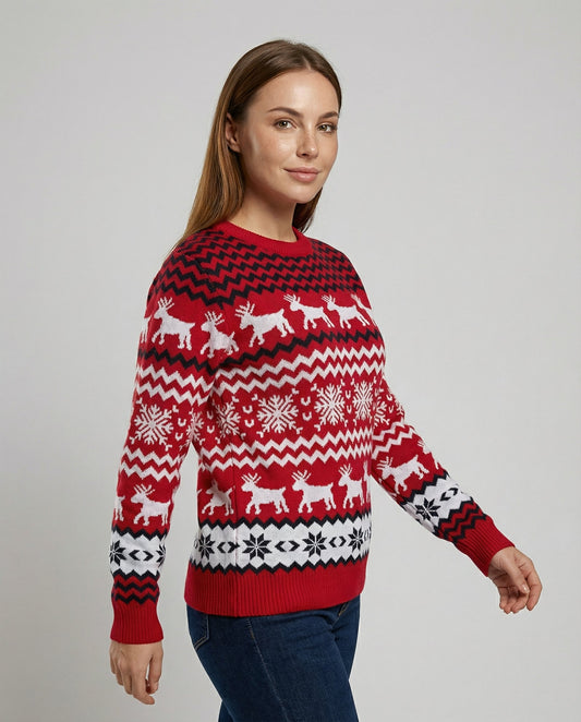 festive unisex sweater with soft knit texture and subtle holiday detailing